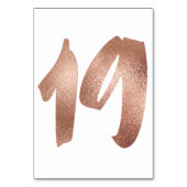 19 Tafelnummer White Metallic roze Rose Gold (Voorkant)