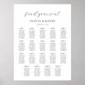 19 Tafels Eenvoudig Vind uw zitplaatskaart Poster (Voorkant)