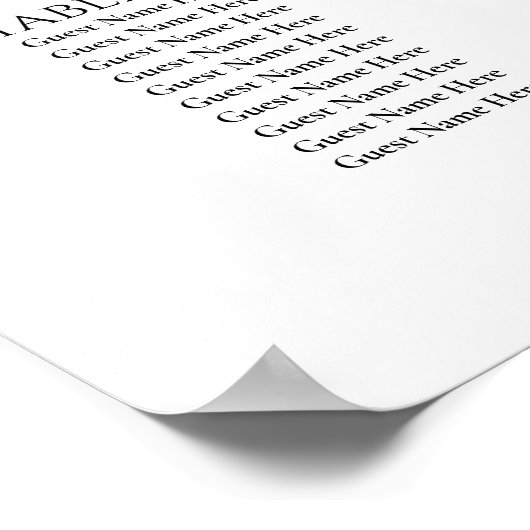 19 Tafels Groen Elegant Bruiloft Zittafel Grafiek Poster (Hoek)