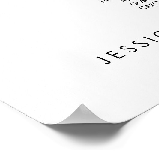 19 Tafels Modern Vind uw Zitplaatskaart Poster (Hoek)