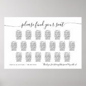 19 Tafels Modern Vind uw Zitplaatskaart Poster (Voorkant)