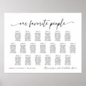 19 Tafels Onze favoriete Mensen Zitschema Plan Poster (Voorkant)