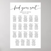 19 Tafels Vind Je Stoel Zitplaatsindeling Poster (Voorkant)
