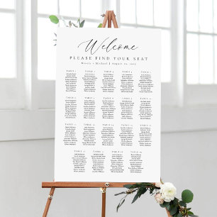 19 Tafels Welkom zitplaatsindeling Poster