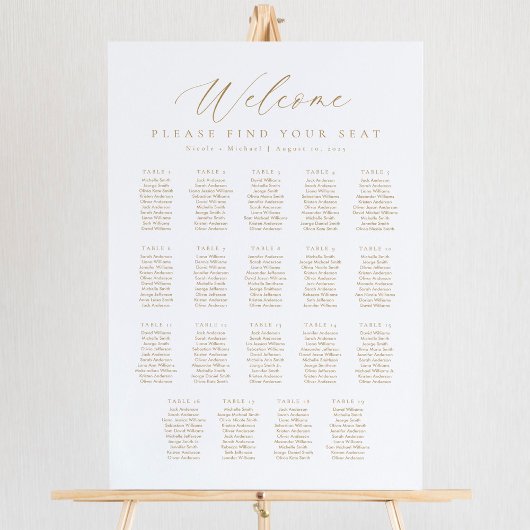 19 Tafels Welkom zitplaatsindeling Poster