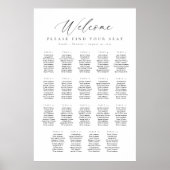 19 Tafels Welkom Zitplaatskaart Poster (Voorkant)