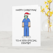 19 vrolijke kerst voor Vrouw Dentist Kaart (Gele Bloem)