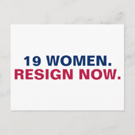 19 vrouwen treden af en verzetten zich briefkaart