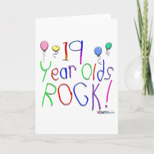 19 Year Olds Rock! Wenskaart Kaart