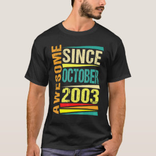 19 Years Old Legend Since October 2003 19th Birth T-shirt