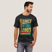 19 Years Old Legend Since October 2003 19th Birth T-shirt (Voorkant volledig)