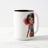 19A Dollz by: Svace - Series 01 Tweekleurige Koffiemok (Voorkant rechts)