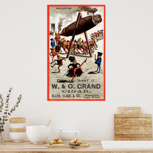 19C  Grote Cigar Poster (Keuken)