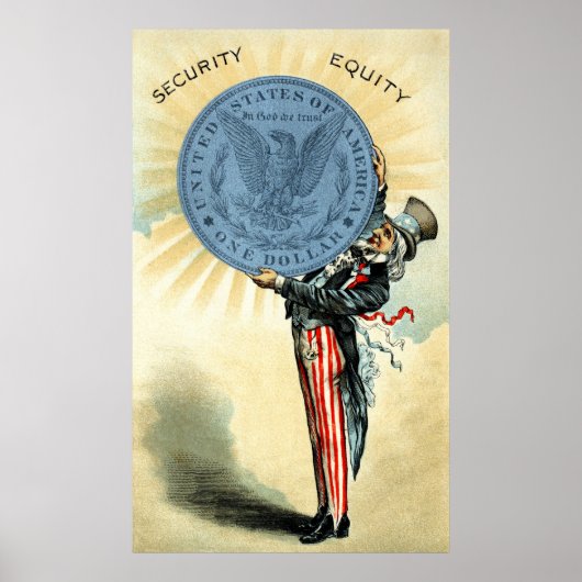 19C oom Sam houdt van zilver Poster (Voorkant)