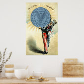 19C oom Sam houdt van zilver Poster (Keuken)