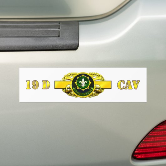 19D 2e gepantserd calamiteitenpatroon Bumpersticker (Op auto)