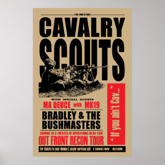 19D Cav Scout, poster met concertstijl