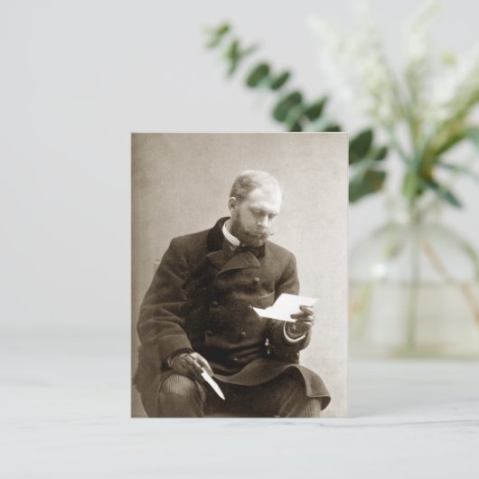 19de C. Gent een brief lezen Briefkaart (Staand voorkant)