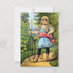 19de C. Girl en haar Tricycle