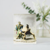 19de C. Japanse woestenaars Briefkaart (Staand voorkant)