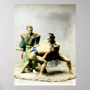 19de C. Japanse woestenaars Poster