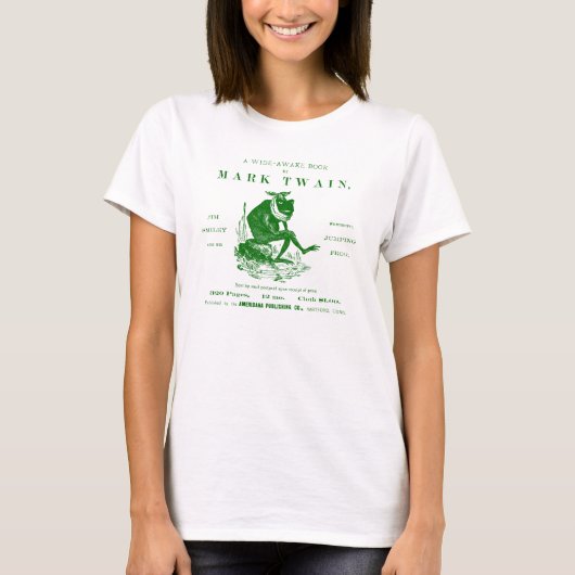 19de C. Marks Twains Jumping Frog, green T-shirt (Voorkant)