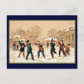 19de C. Snowball Fight Briefkaart (Voorkant)