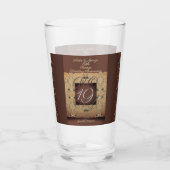 19de Jubileum van de bruiloft Bronze & Rozen Glas (Achterkant)