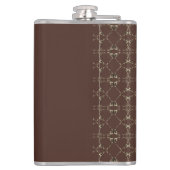 19de Jubileum van het huwelijk Dark Bronze Heupfles (Achterkant)