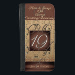 19de Jubileum van het huwelijk Dark Bronze iPhone 8/7 Portemonnee Hoesje<br><div class="desc">Dit ontwerp bestaat uit mijn hartgrafiek van het roos samen met uw jubileumjaar en "brons" in kalligrafisch lettertype als ontwerpelement. Ik ben beschikbaar om u te helpen met elk nieuw ontwerp of elke aanpassing die u wilt,  maar ik zal het even vertellen en ik zal meteen terugkomen!</div>