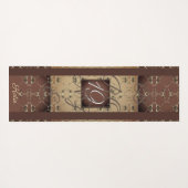 19de Jubileum van het huwelijk Dark Bronze Monogra Yogamat (Achterkant (horizontaal))
