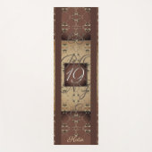 19de Jubileum van het huwelijk Dark Bronze Monogra Yogamat (Voorkant)