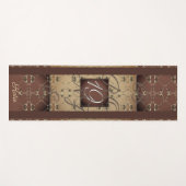 19de Jubileum van het huwelijk Dark Bronze Monogra Yogamat (Voorkant (horizontaal))