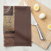 19de Jubileum van het huwelijk Dark Bronze Theedoek (Quarter Fold)