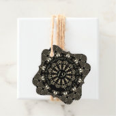 19de Jubileum van het huwelijk Mandala Medallion T Bedankjes Labels (In situ)