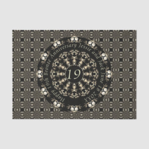 19de Jubileum van het huwelijk Mandala Medallion T Tissuepapier