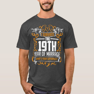 19de Jubileum voor bruiloft geeft 19 jaar T voor h T-shirt