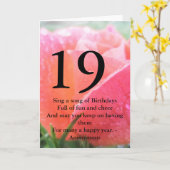 19de Verjaardag Kaart (Gele Bloem)