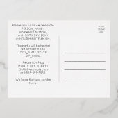 19de verjaardag van de geboorte ~ Art Deco Style " Folie Uitnodiging Briefkaart (Achterkant)