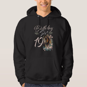 19de verjaardag van het meisje van 19 jaar oud dag hoodie