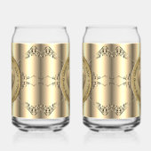 19e/8e Brons (Kleur) Bruiloft Jubileum Blikvorm Glas (Rechts)