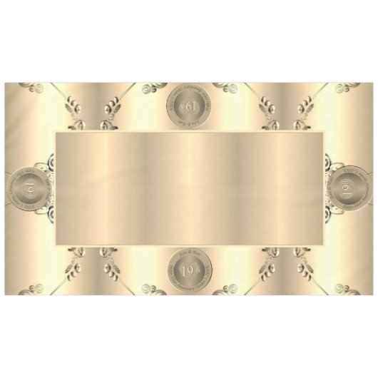 19e & 8e Bronzen Bruiloft Jubileum Tafelkleed (Voorkant (Horizontaal))