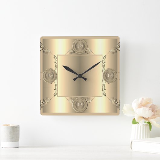 19e & 8e Bronzen Bruiloft Jubileum Wandklok (Huis)