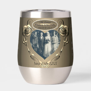 19e/8e bronzen bruiloft Jubileum waterfles