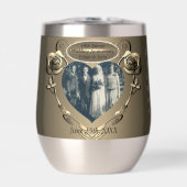 19e/8e bronzen bruiloft Jubileum waterfles (Voorkant)