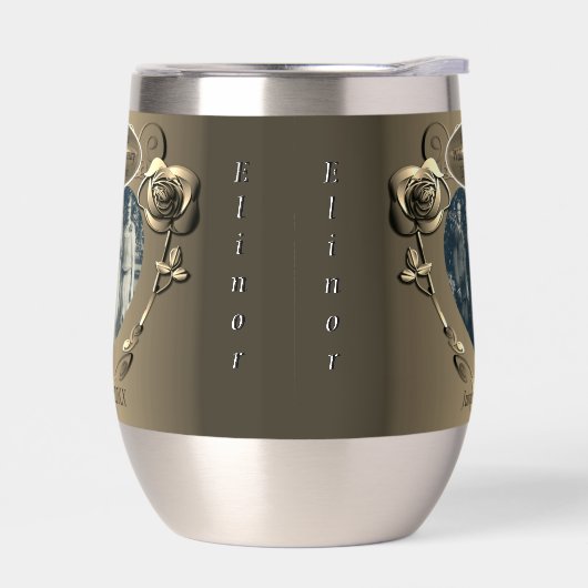 19e/8e bronzen bruiloft Jubileum waterfles (Links)