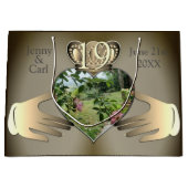 19e,8e Bronzen Foto Jubileum Claddaugh Groot Cadeauzakje (Voorkant)