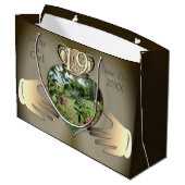 19e,8e Bronzen Foto Jubileum Claddaugh Groot Cadeauzakje (Achterkant Gekanteld)