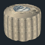 19e/8e bruiloft Jubileum Pouf Poef<br><div class="desc">Helaas, een prachtige poef voor HER om hun 19e of 8e, bronzen, huwelijksverjaardag te eren met een hartsembleem en medaillontekst, hoe bijzonder is dat?! Bronzeesque roos graphics met mijn hartpatroon framing haar favoriete foto. Als u wilt dat er een aanpassing of illustratie gemaakt alleen voor u, stuur me een bericht...</div>