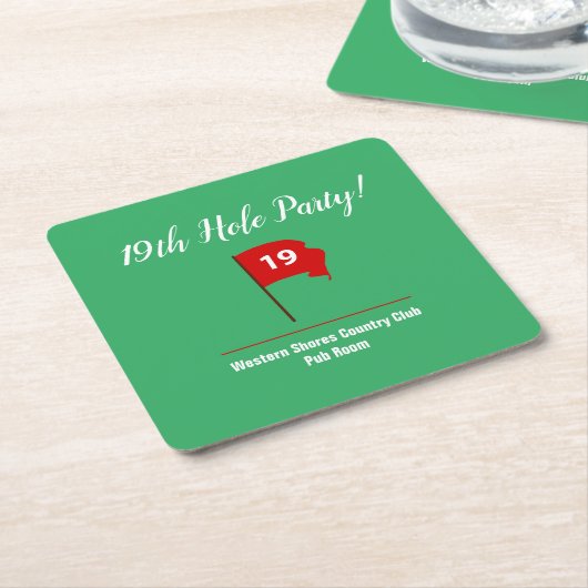 19e-Amerikaanse Pub Square Paper Onderzetter (Schuin)